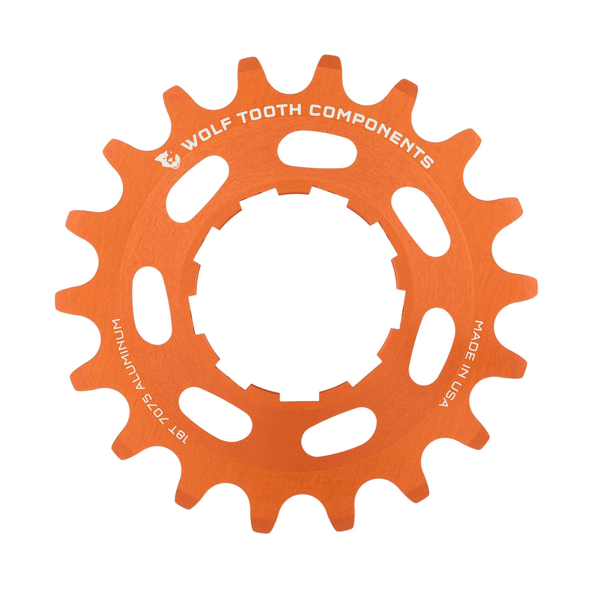 Wolf Tooth Aluminum Single Speed Cog Orange