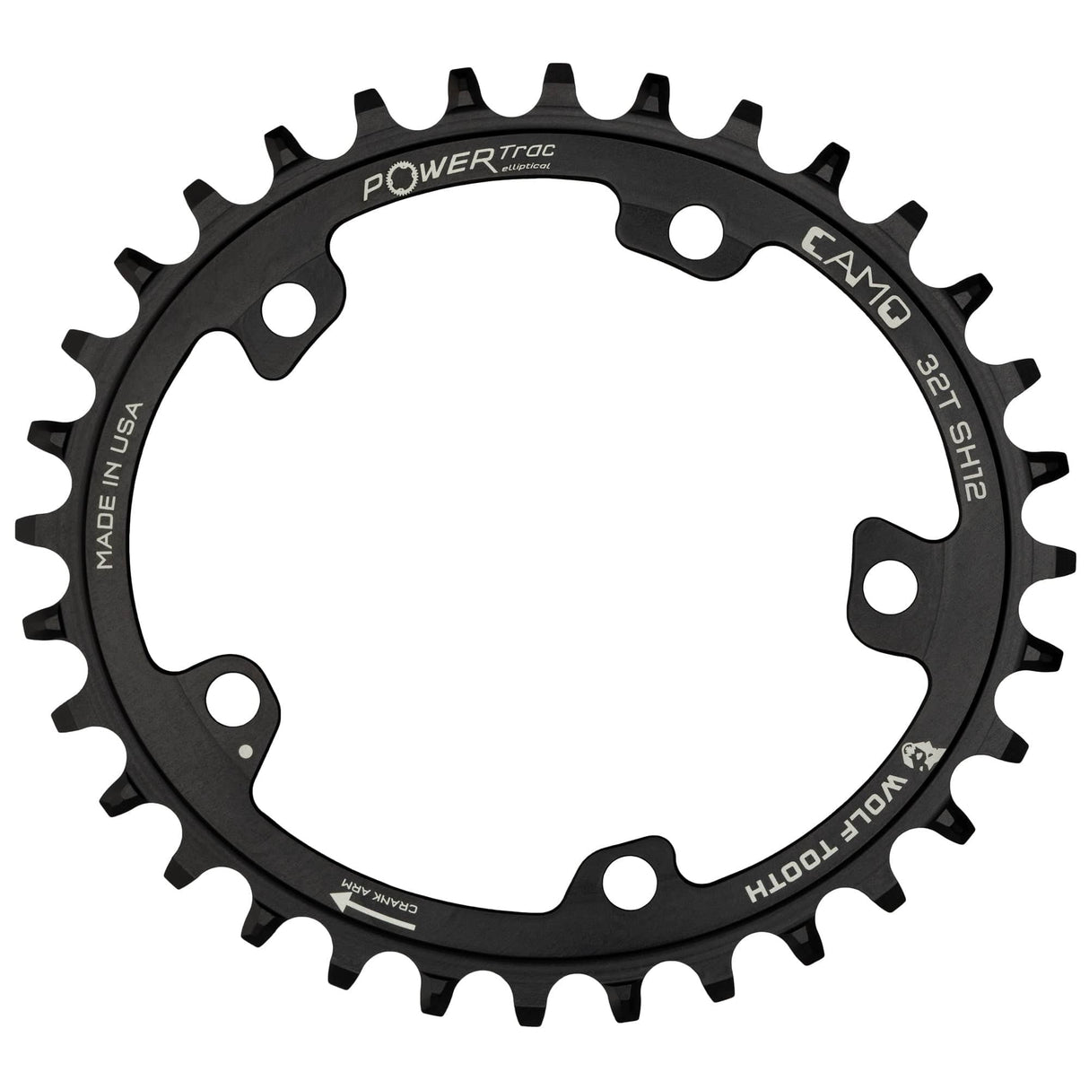 Wolf Tooth CAMO Aluminum Oval Chainring Drop - Stop ST