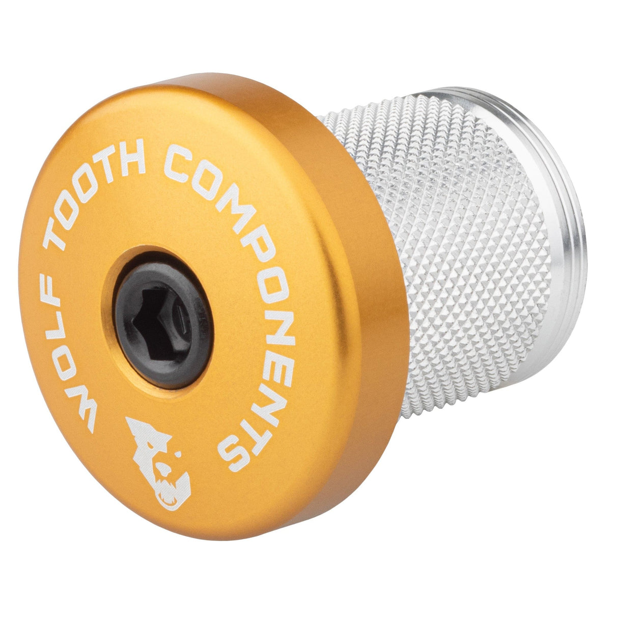 Wolf Tooth Compression Plug with Integrated Spacer Stem Cap Gold
