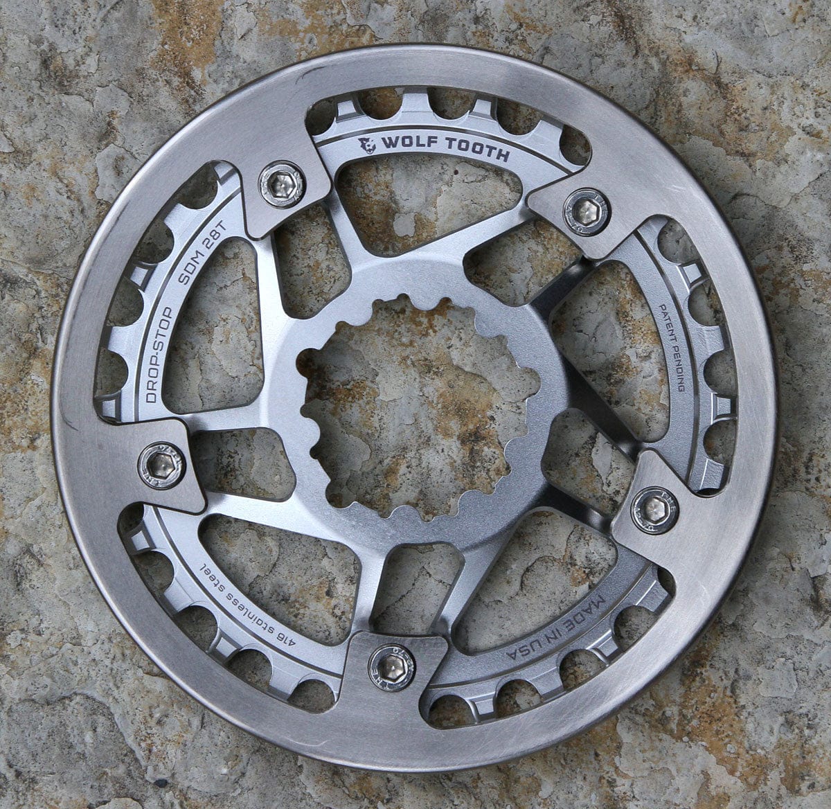 Wolf Tooth Direct Mount Bashring for Stainless Steel Chainrings Silver