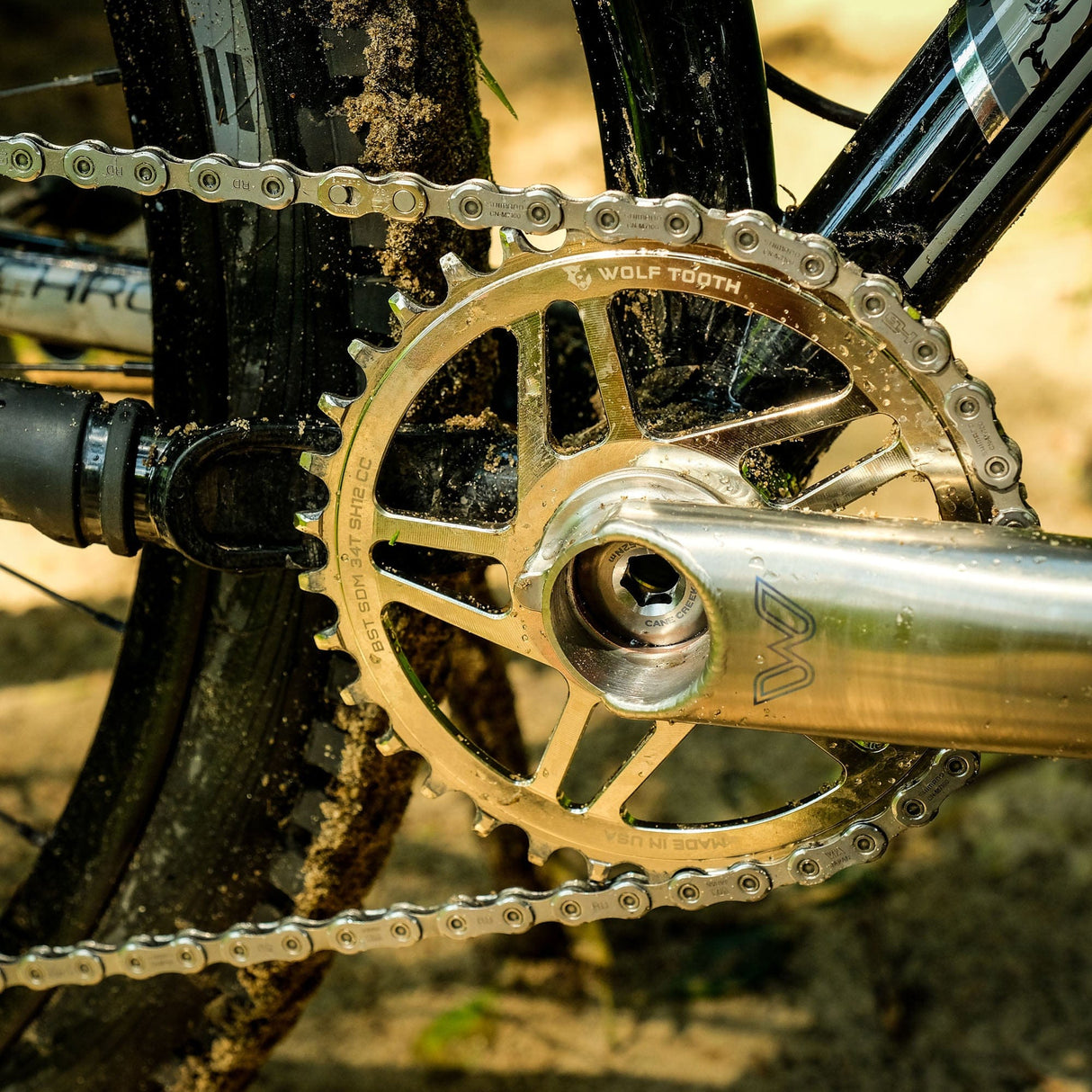 Wolf Tooth Direct Mount Chainrings for Cane Creek and SRAM Cranks for Shimano 12spd Hyperglide+ Chain Nickel