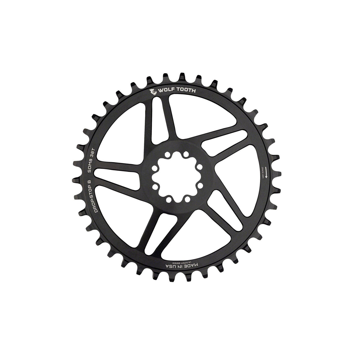 Wolf Tooth Drop - Stop B Chainring SRAM Direct Mount 8 - Bolt 6mm Offset Drop - Stop B