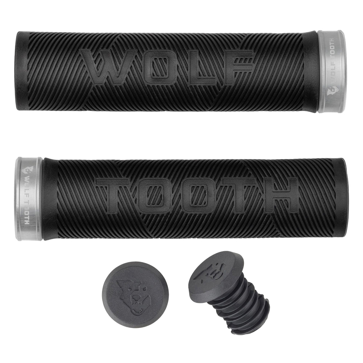 Wolf Tooth Echo Lock - On Grips Raw Silver