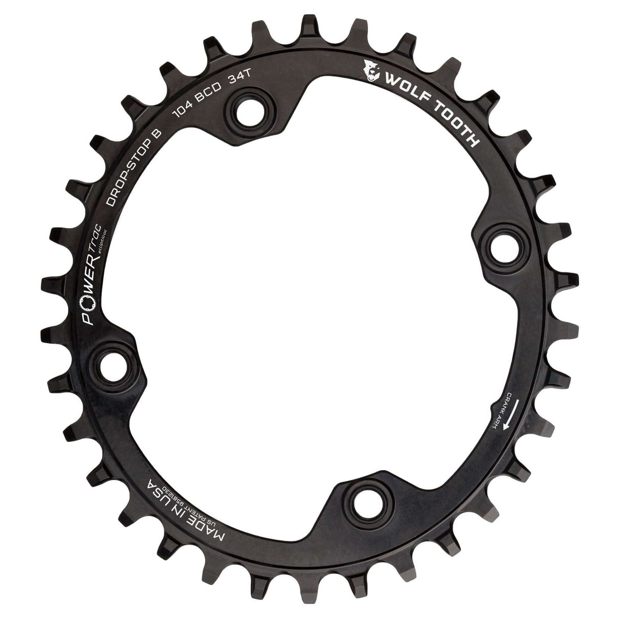Wolf Tooth Oval 104 BCD Chainrings Black
