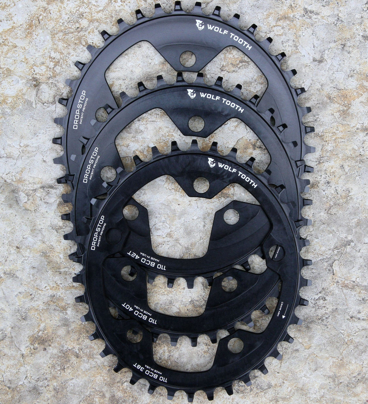 Wolf Tooth Oval 110 BCD Gravel / CX / Road Chainrings Drop - Stop B