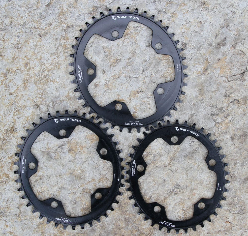 Wolf Tooth Oval 110 BCD Gravel / CX / Road Chainrings Drop - Stop B