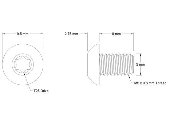 Wolf Tooth Replacement bolts for SRAM direct mount chainrings Set of 3 M5x8 Bolt Kit