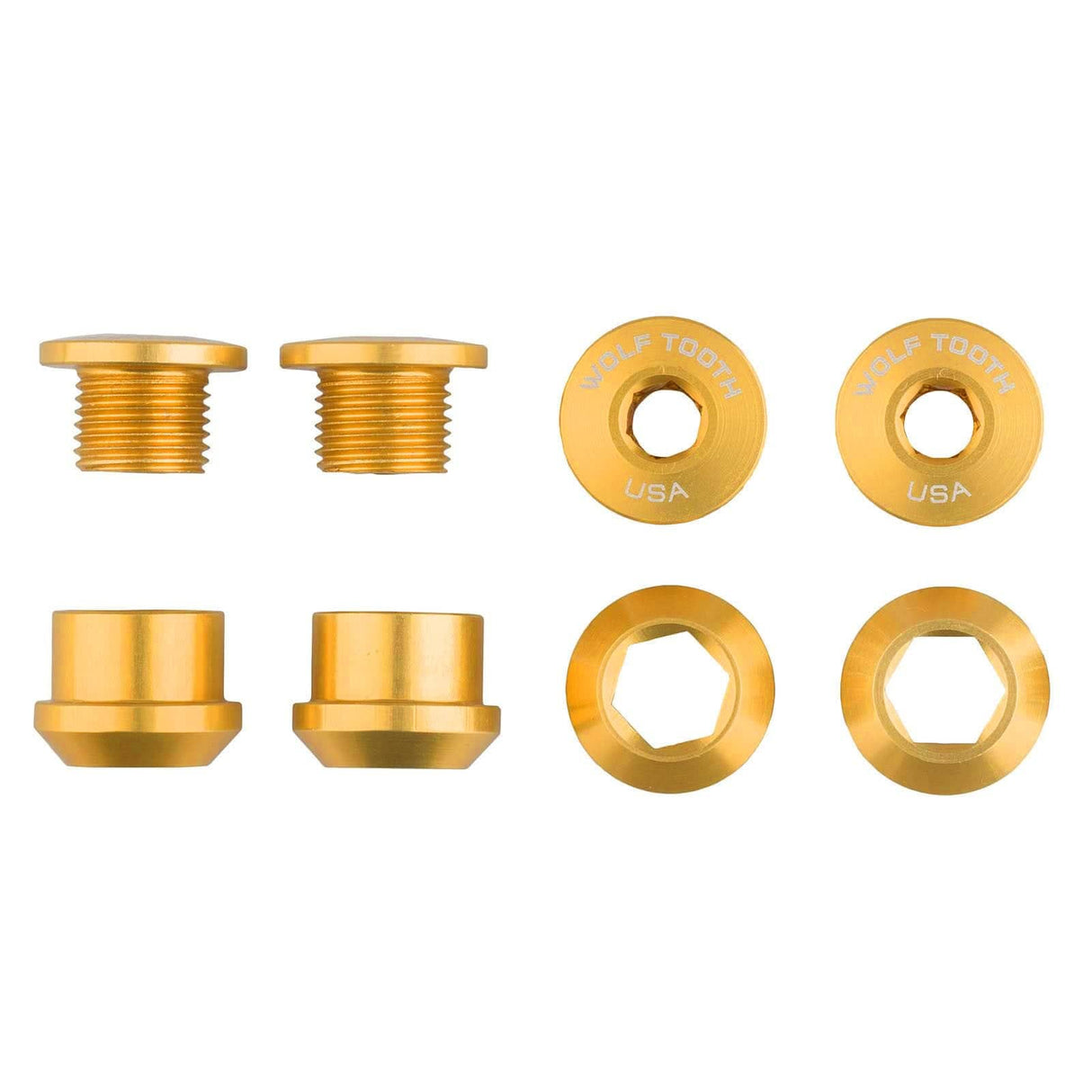 Wolf Tooth Set of 4 Chainring Bolts+Nuts for 1X Aluminum