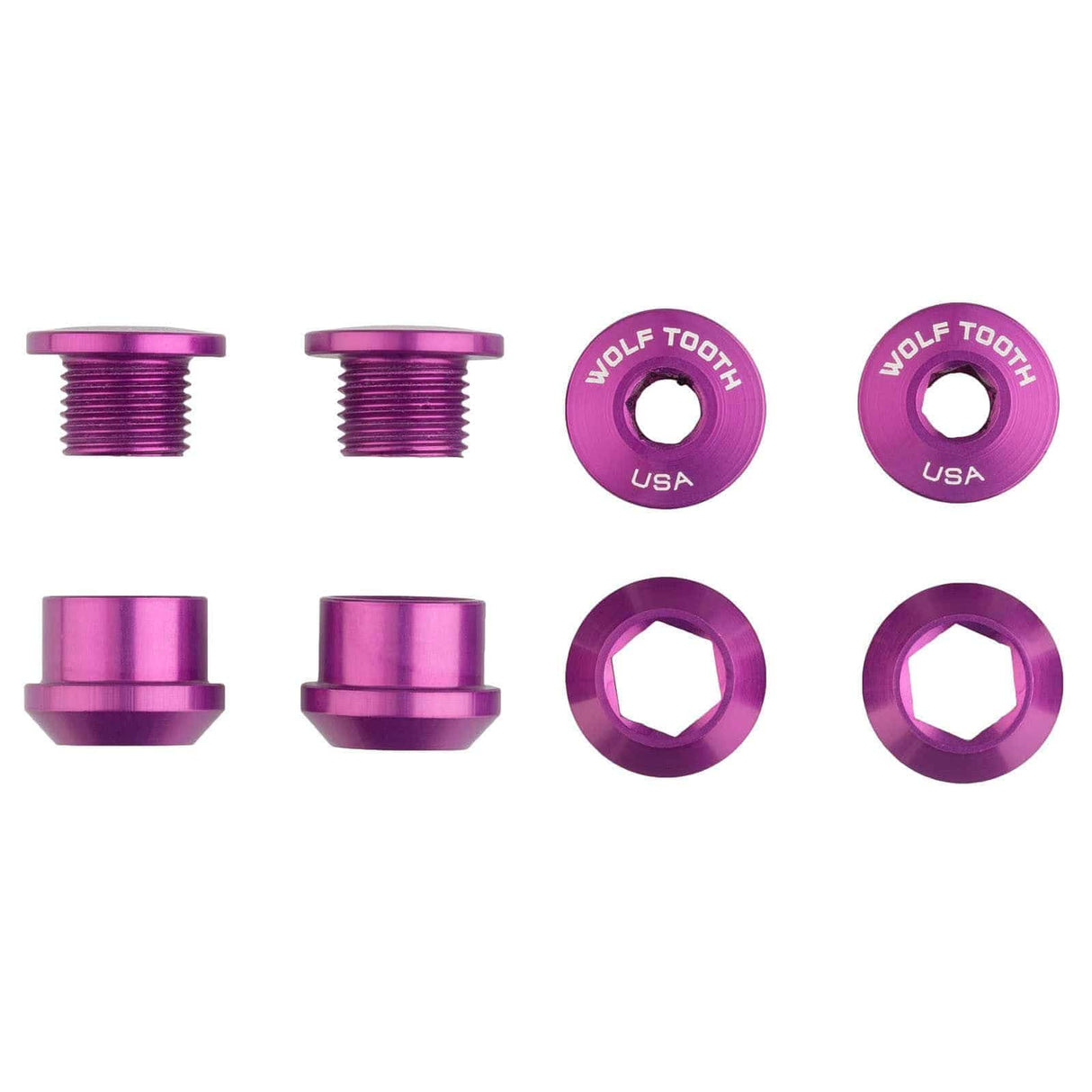 Wolf Tooth Set of 4 Chainring Bolts+Nuts for 1X Aluminum