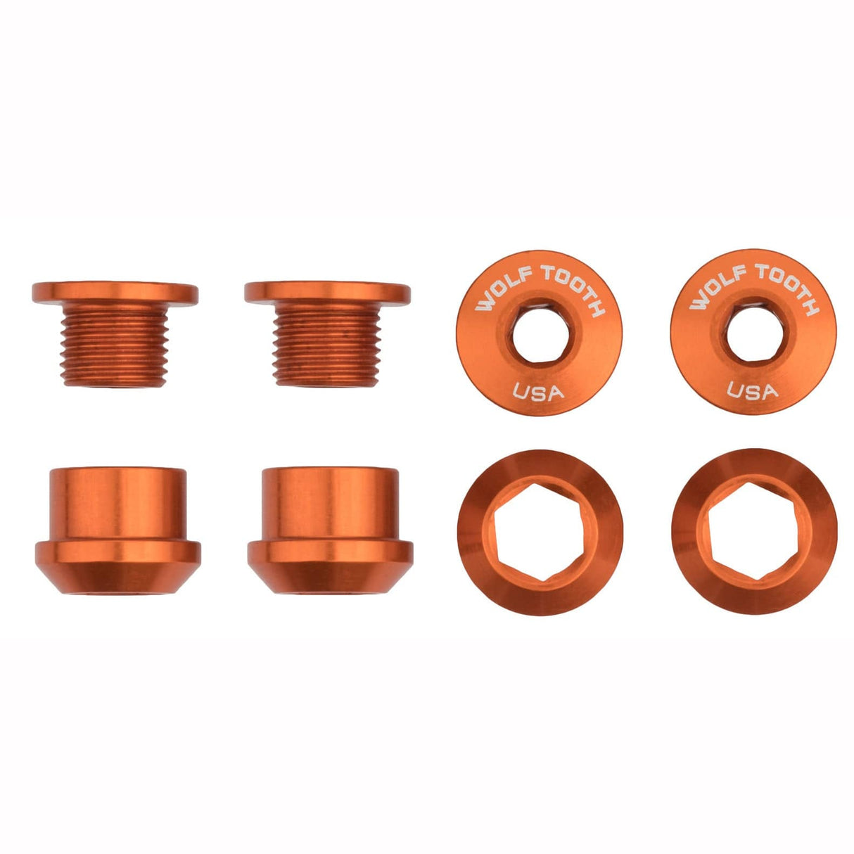Wolf Tooth Set of 4 Chainring Bolts+Nuts for 1X Aluminum