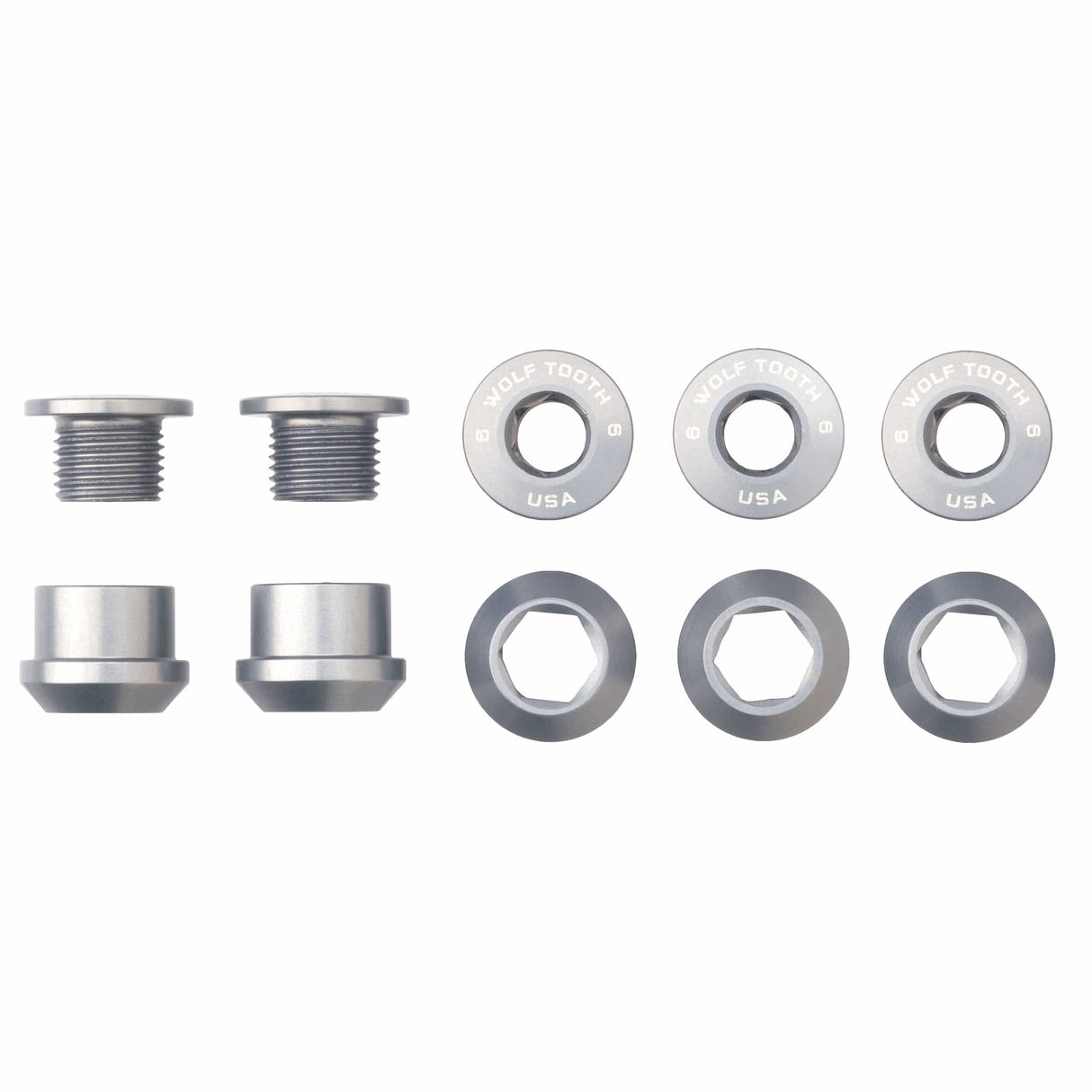 Wolf Tooth Set of 5 Chainring Bolts+Nuts for 1X Aluminum