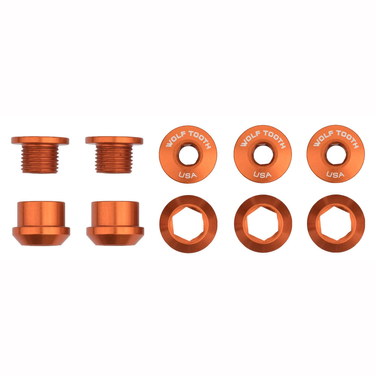 Wolf Tooth Set of 5 Chainring Bolts+Nuts for 1X Aluminum