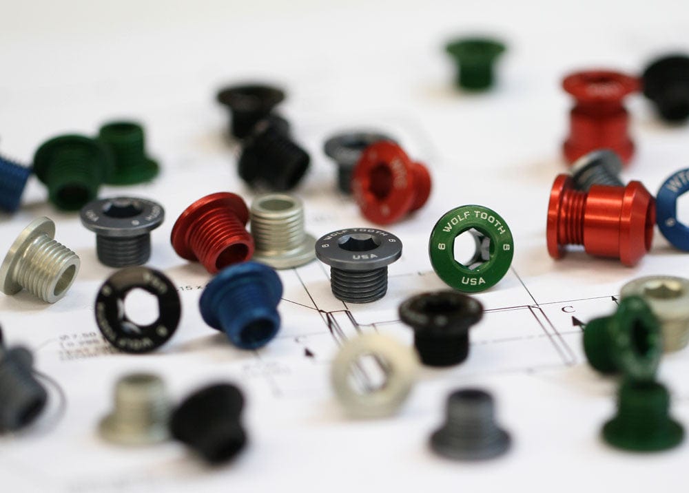Wolf Tooth Set of 5 Chainring Bolts+Nuts for 1X Aluminum