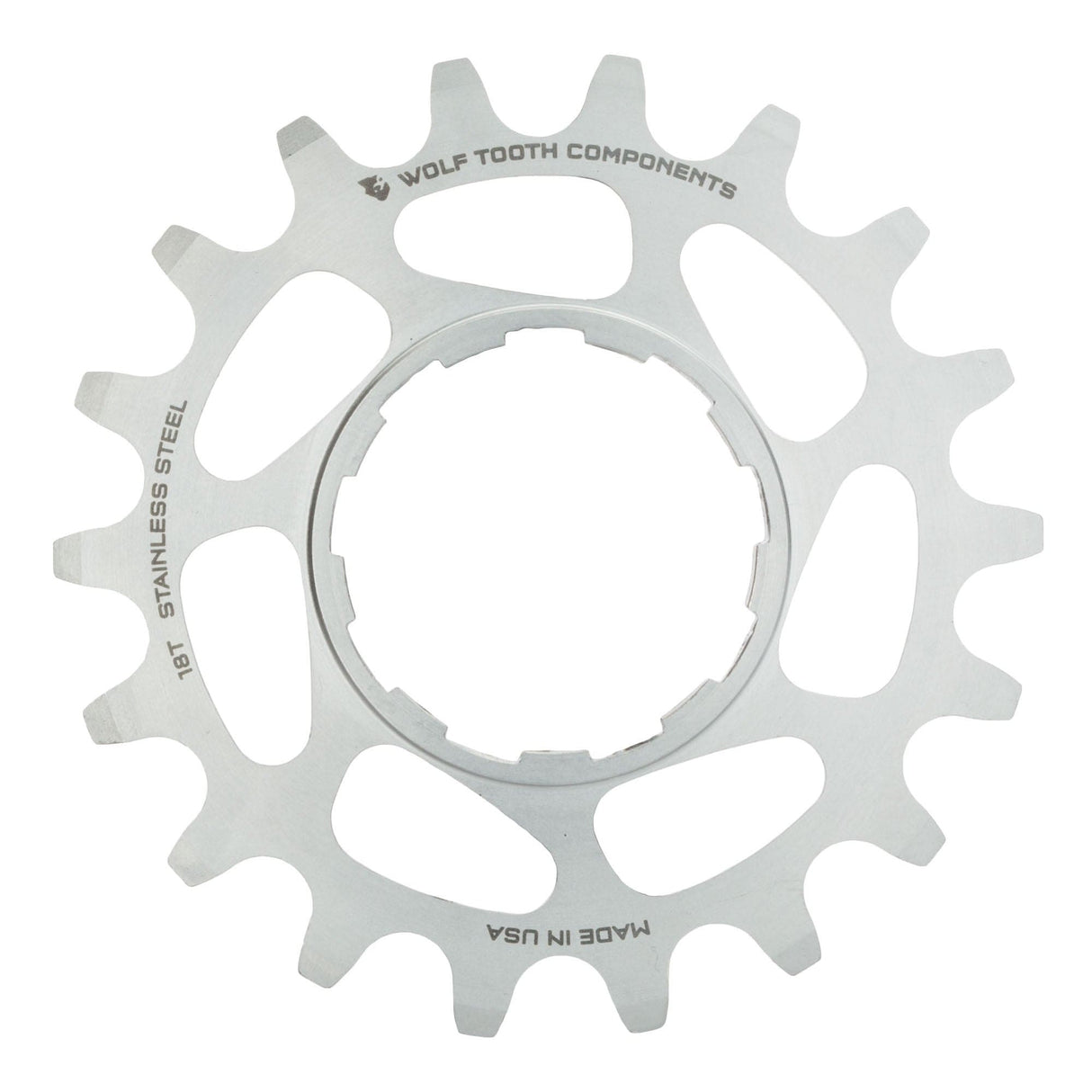 Wolf Tooth Stainless Steel Single Speed Cog Silver