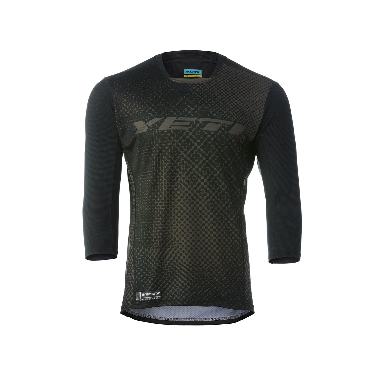 Yeti Enduro 3/4 Sleeve Jersey Black Halftone