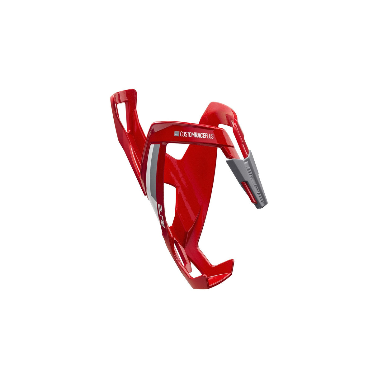 Elite Custom Race Plus Water Bottle Cage Gloss Red / White