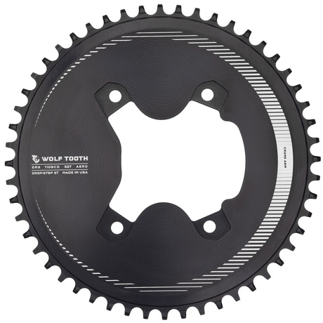 Wolf Tooth Aero 110 BCD Asymmetric 4-Bolt Chainrings for Shimano GRX 800 Cranks