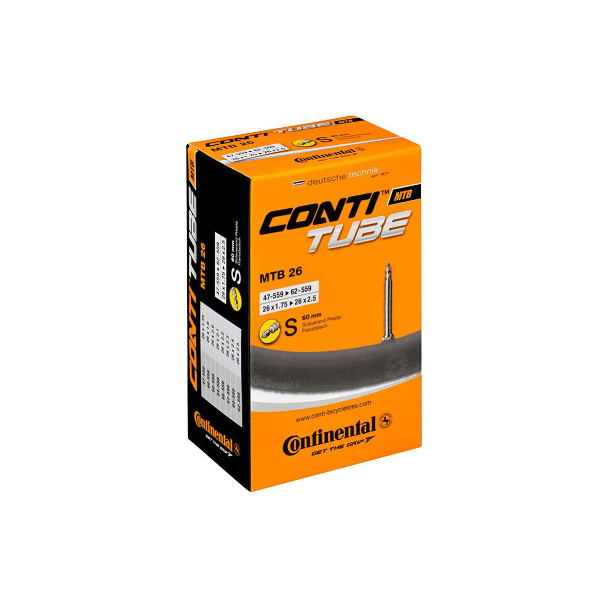 Cámara Continental MTB 26 Válvula Presta