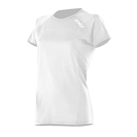 2XU Lady Comp Short Sleeve Run Top White