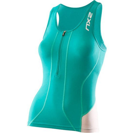 2XU Long Distance Tri Singlet Emerald / Grey