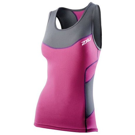 2XU Compression Tri Singlet Charcoal / Ultra Violet