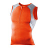 2XU Hi Fil Tri Singlet Burnt Orange / Charcoal