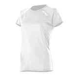 2XU Lady Comp Short Sleeve Run Top White