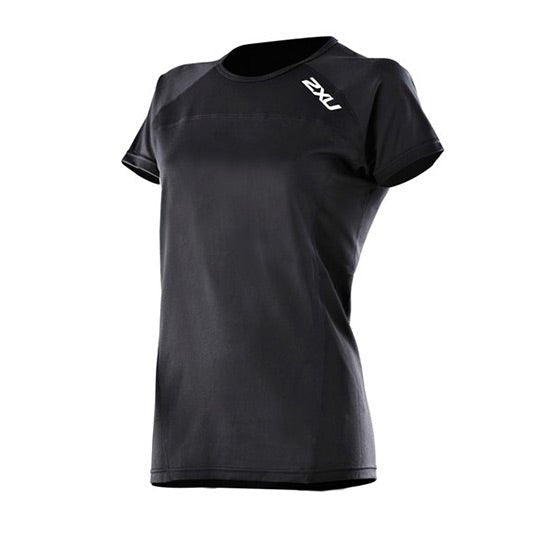 2XU Lady Comp Short Sleeve Run Top Black