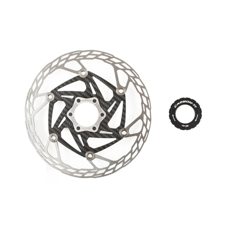 Rotor de freno de disco Centerlock de acero Carbon-Ti X-Rotor con 3 puntos de carbono