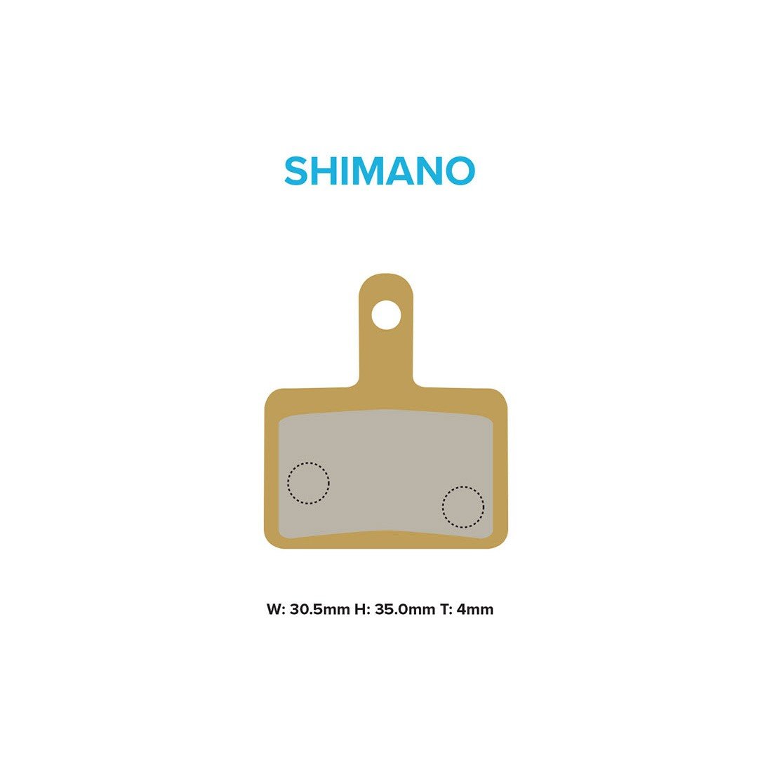 Pastillas de freno de disco MTX Gold Label HD Shimano Deore de 2 pistones