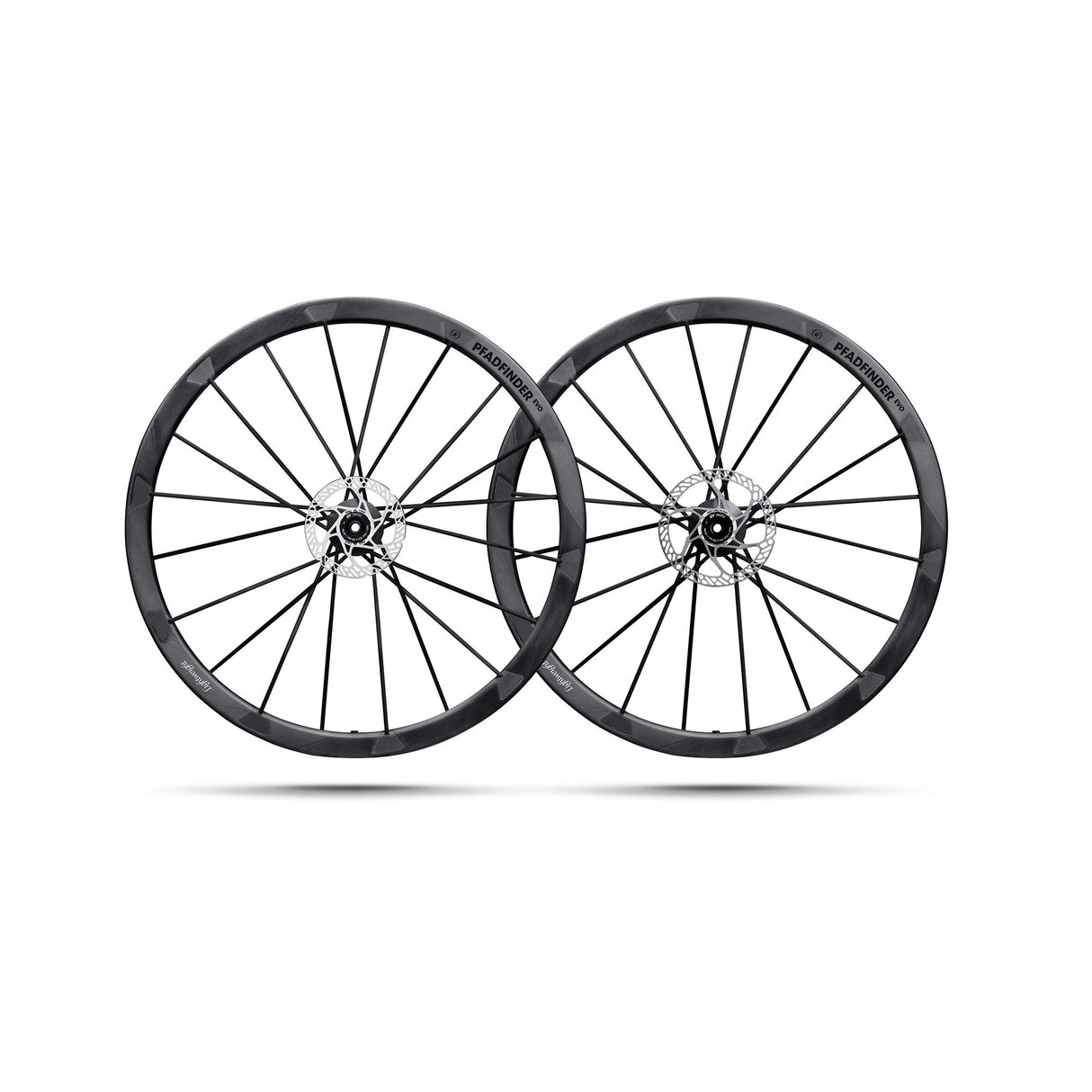 Juego de ruedas ligeras Pfadfinder EVO Schwarz Edition Disc Gravel Tubeless