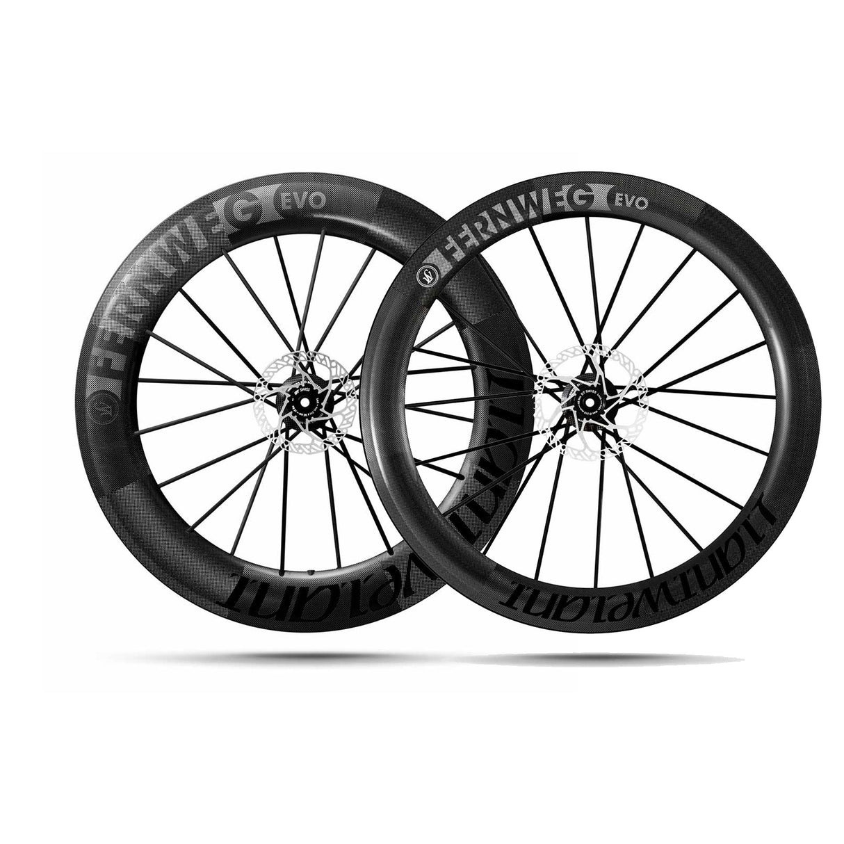 Juego de ruedas ligeras Fernweg EVO 63/85 Disc Tubeless Schwarz Edition