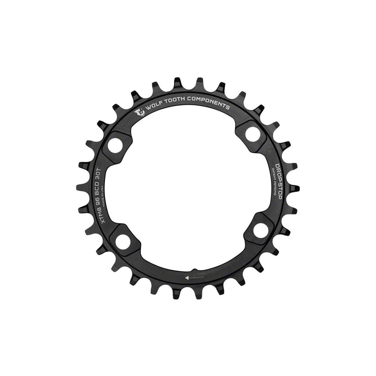 Wolf Tooth Drop-Stop 96x4 Chainring for XT M8000/SLX M7000