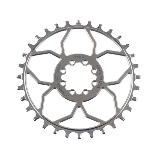 8 Bolt Titanium Chainring - T - Type 30T