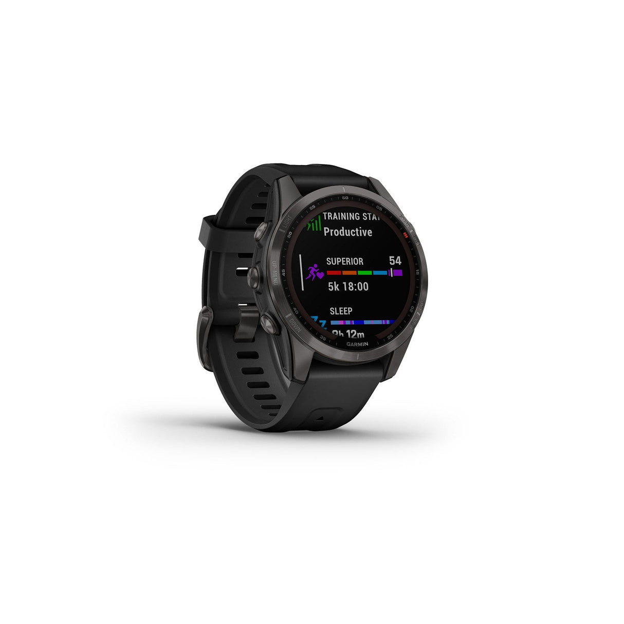 Garmin Fenix 7S Sapphire Solar Smartwatch Carbon Grey DLC / Black Band