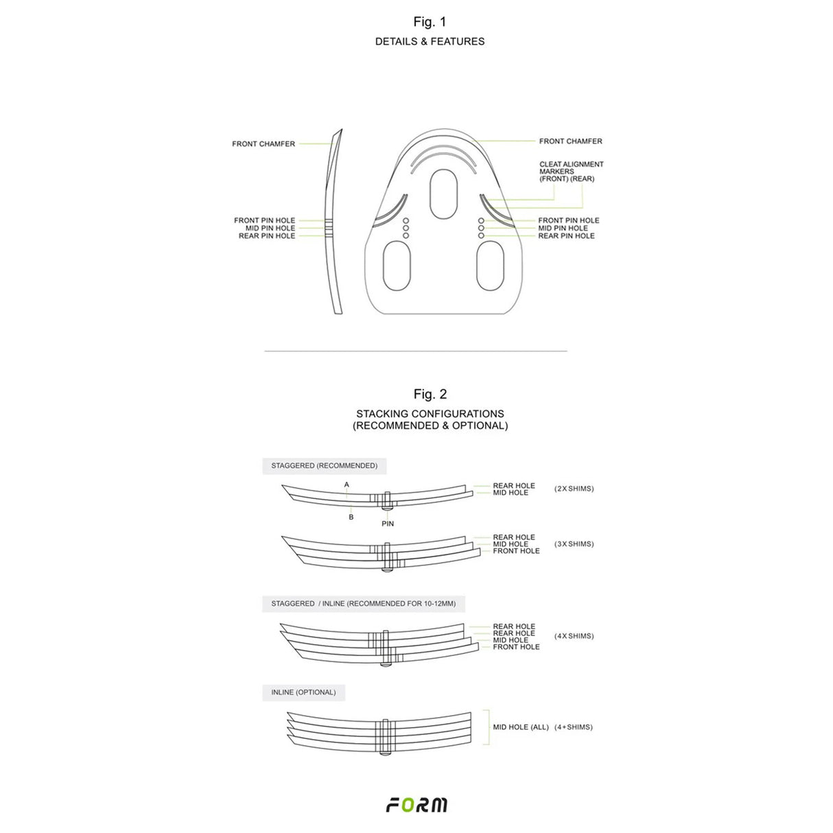 Form Universal 3-Hole Leg Length Shim Kit
