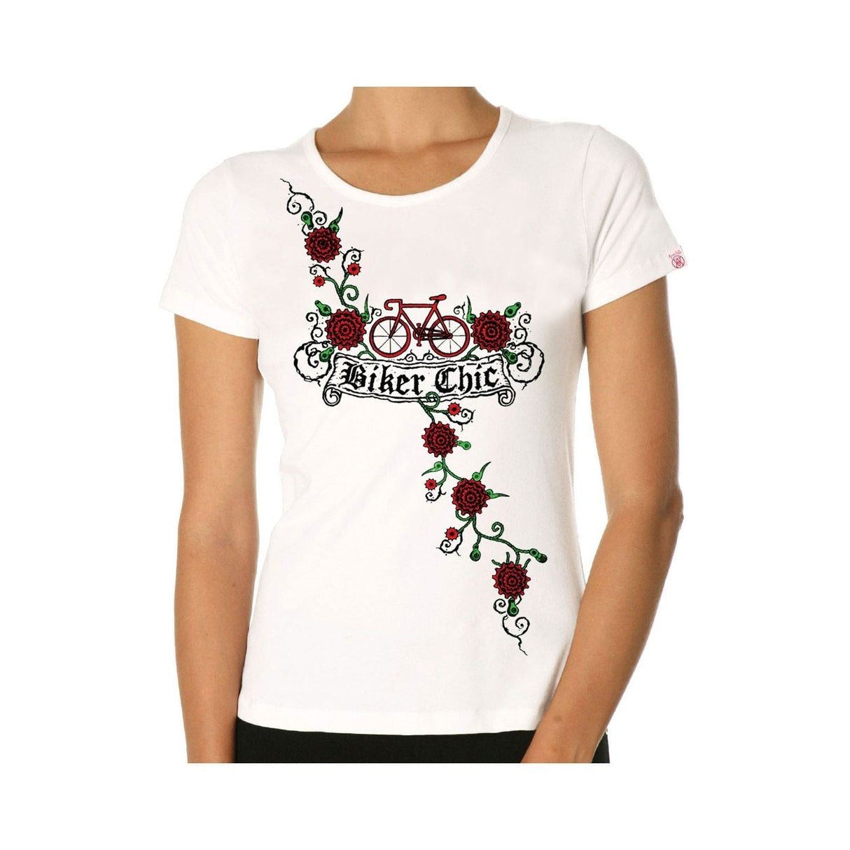 Apres Velo Bikes & Roses Tee White