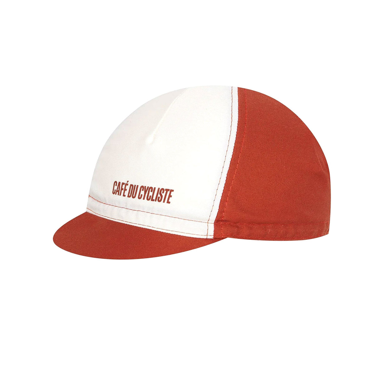 Cafe du Cycliste Gapette Cycling Cap Cinder Red White
