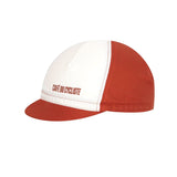 Cafe du Cycliste Gapette Cycling Cap Cinder Red White