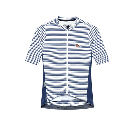 Cafe du Cycliste Romy Short Sleeve Jersey Womens White Navy