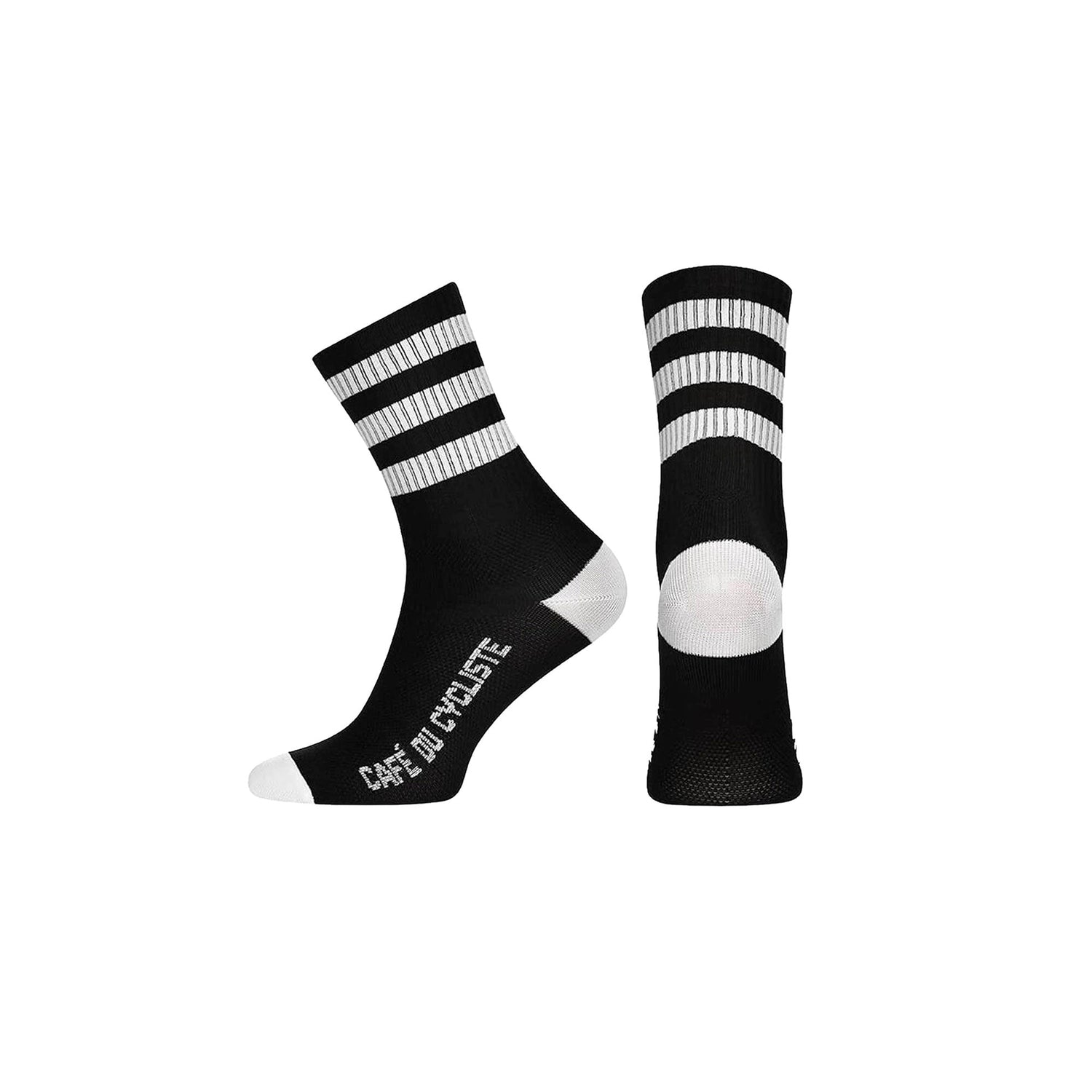 Cafe du Cycliste Skate Socks White on Black