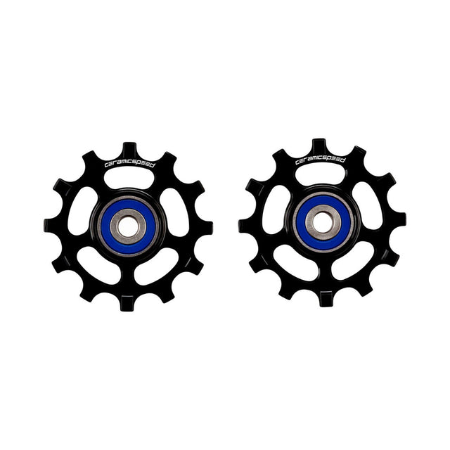 CeramicSpeed Ceramic Alloy Derailleur Pulleys Coated - Shimano 11 - Speed Narrow Wide Black