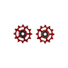 CeramicSpeed Ceramic Alloy Derailleur Pulleys Coated - Shimano 11 - Speed Narrow Wide Red