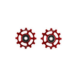 CeramicSpeed Ceramic Alloy Derailleur Pulleys Coated - Shimano 11 - Speed Narrow Wide Red
