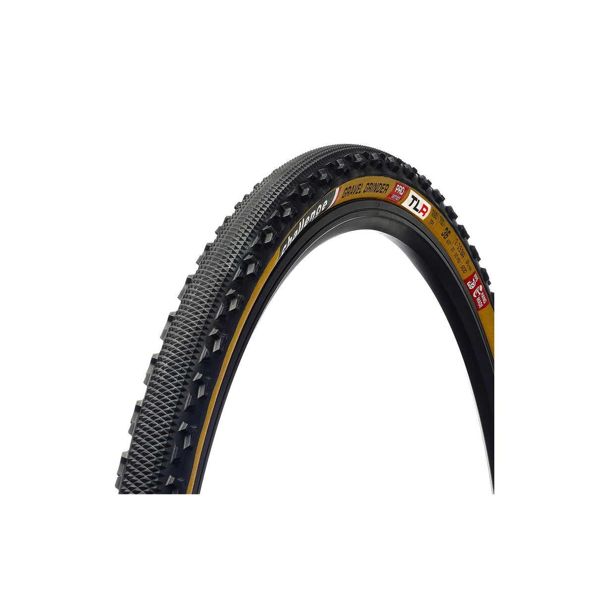 Challenge Gravel Grinder Pro 'Handmade' Tubeless Tire Black / Tan