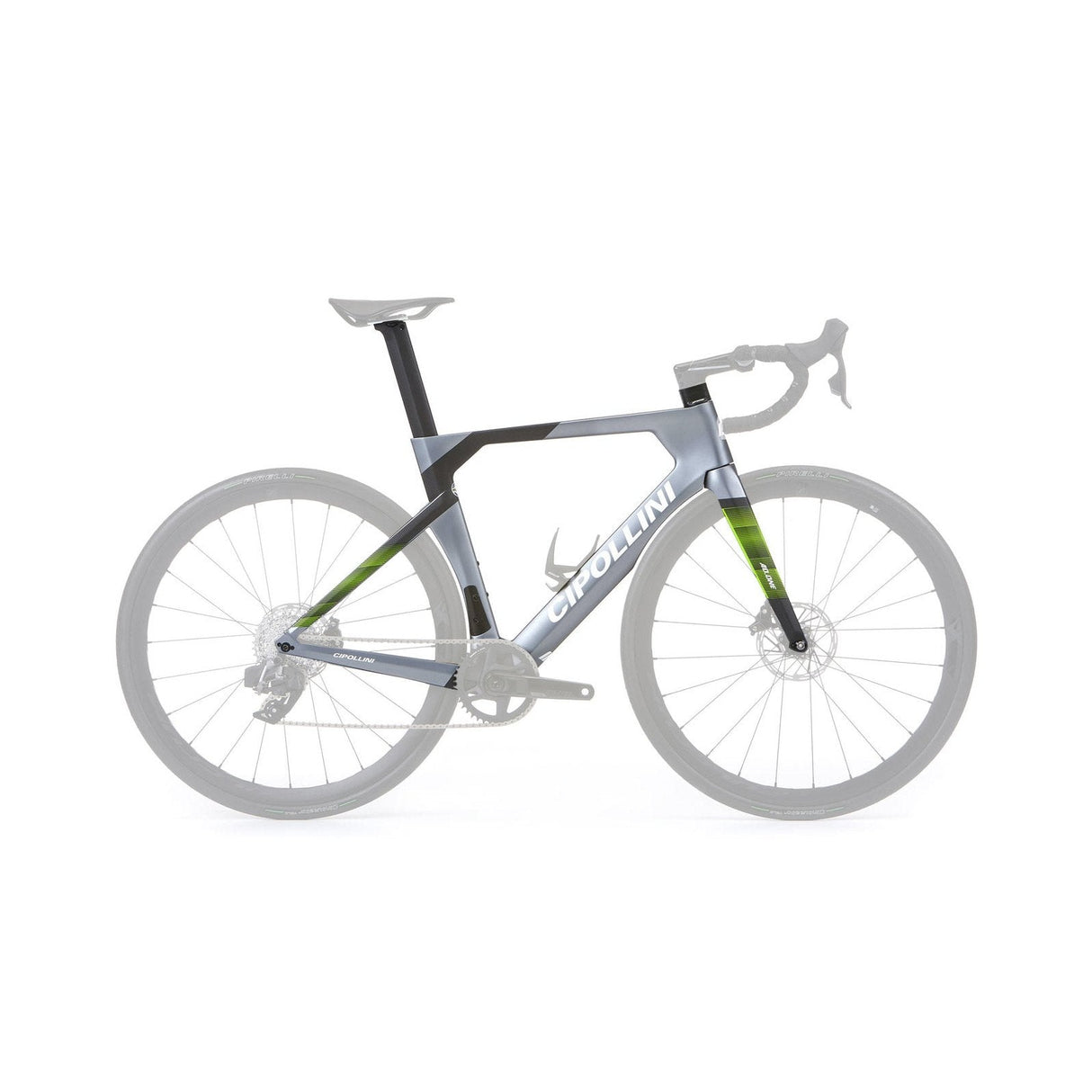 Cipollini RB1K AD.ONE Disc Frameset Anthracite / Carbon / Lime