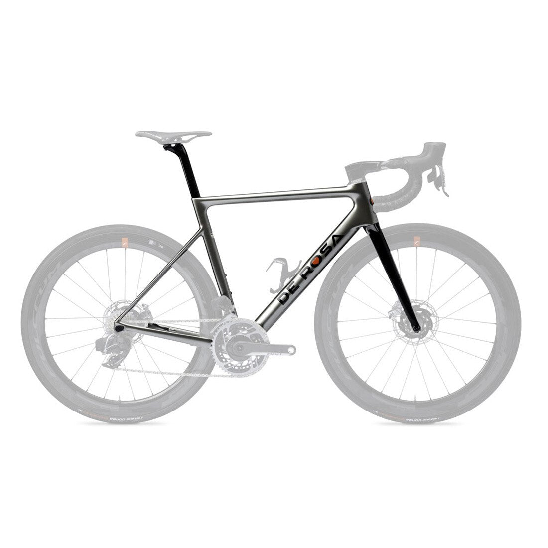 De Rosa Merak Disc Frameset Super Silver Gloss
