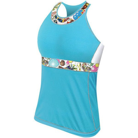 De Soto Carrera Loose Fit Tri Top Blue