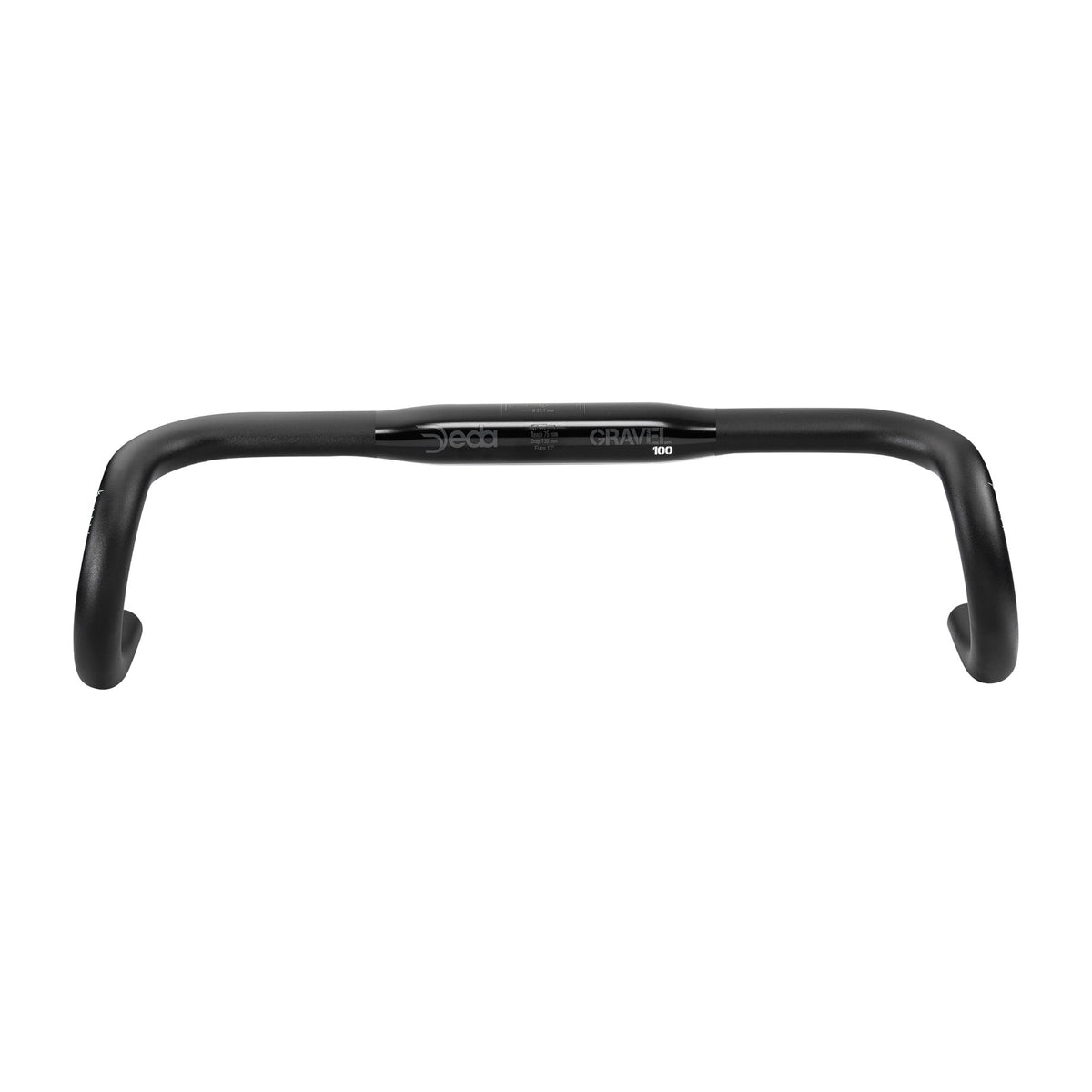 Manillar Deda Gravel100 de aluminio negro con parte superior ergonómica