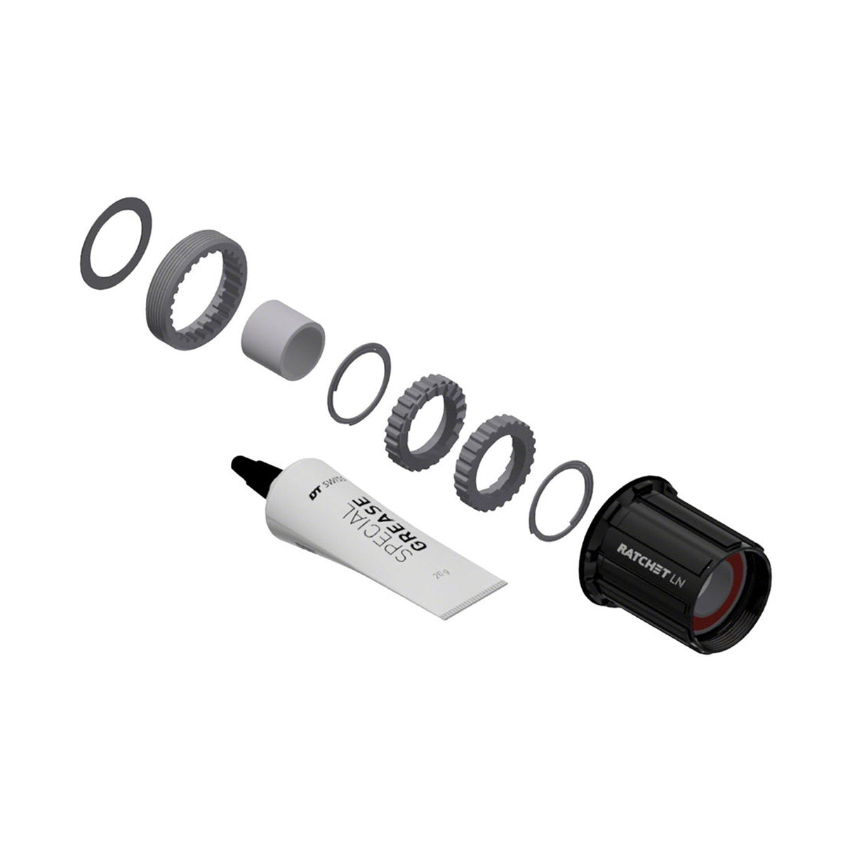 DT Swiss Ratchet LN Freehub Body Upgrade Kit - Shimano HG11 Black